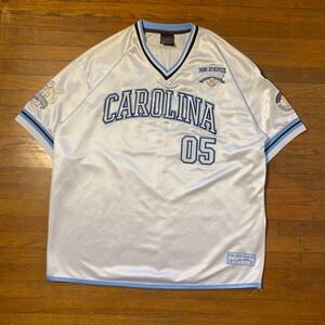 Vintage FUBU Athletics Carolina 05 Jersey White Blue XXL Limited Edition